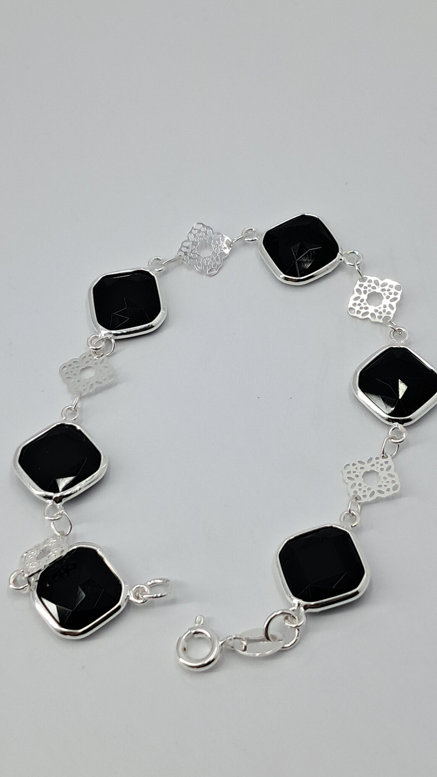 Pulsera Alhambra Noir - Plata 925