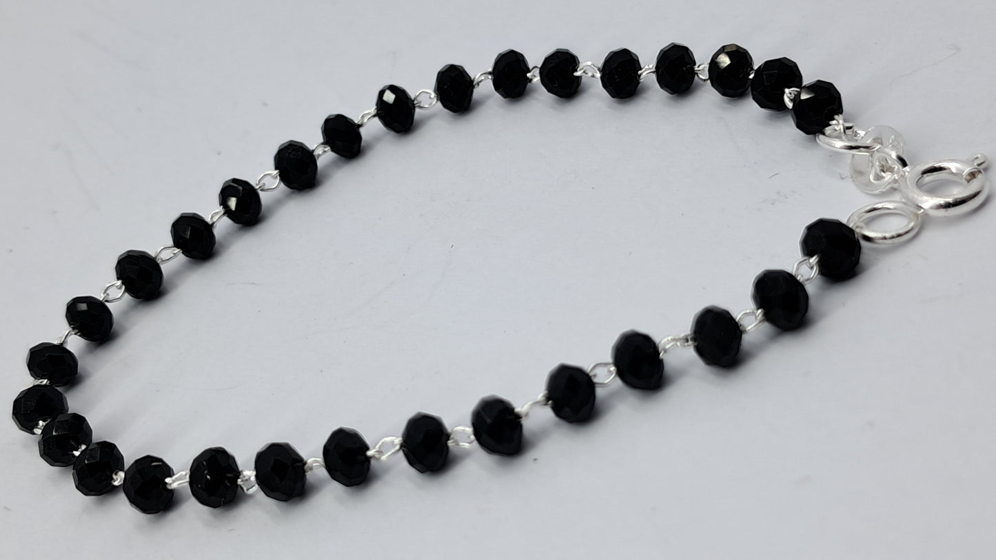 Pulsera Rosario Black Diamond - Plata 925
