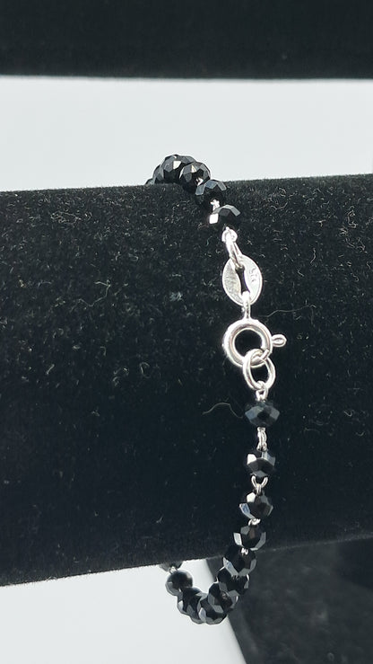 Pulsera Rosario Black Diamond - Plata 925