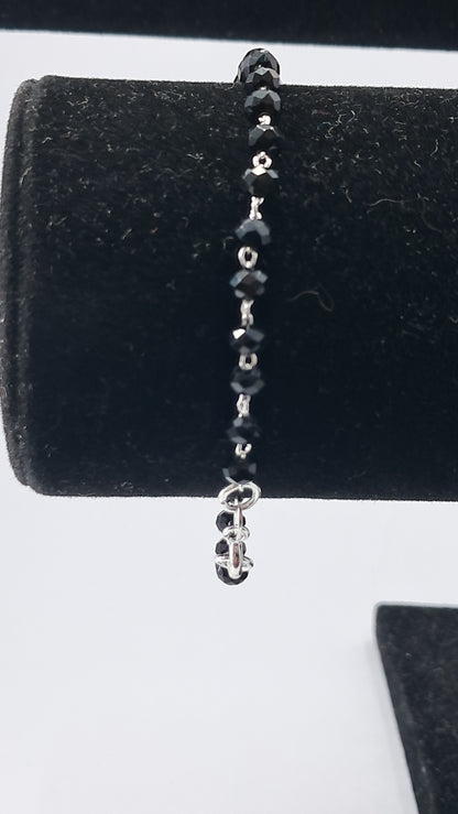 Pulsera Rosario Black Diamond - Plata 925