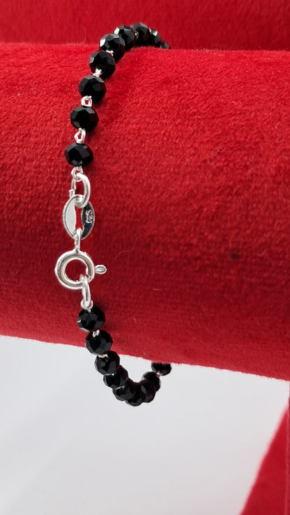 Pulsera Rosario Black Diamond - Plata 925