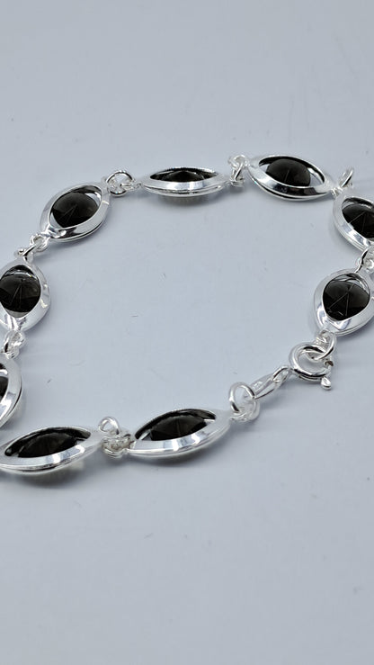 Pulsera Obsidiana Midnight - Plata 925