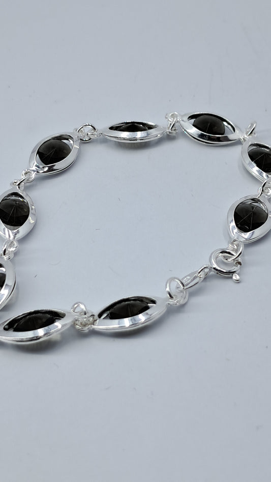 Pulsera Obsidiana Midnight - Plata 925