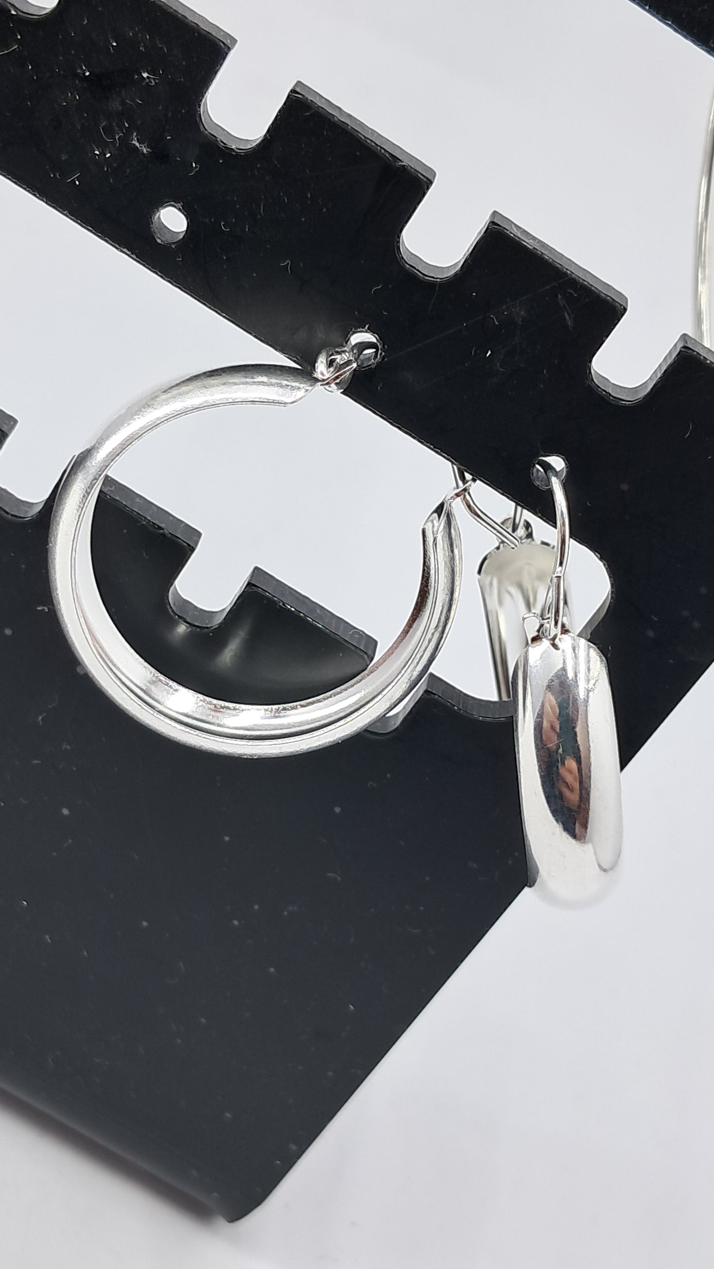 Argollas Luna Llena con Charm - Plata 925