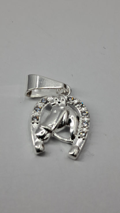 Dije Herradura & Caballo Brillante – Plata 925