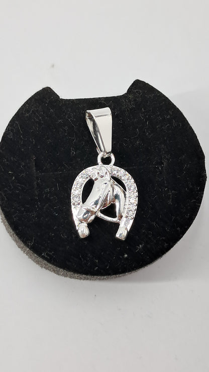Dije Herradura & Caballo Brillante – Plata 925