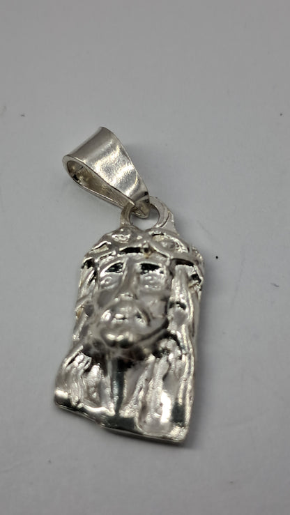 Dije Rostro de Cristo – Plata 925 (27 mm)