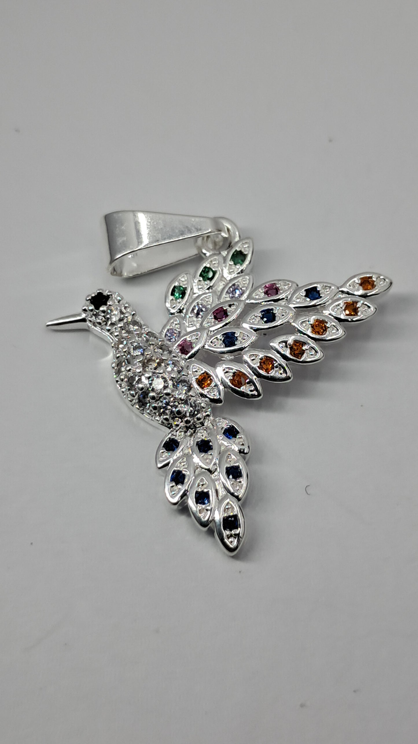 Dije Colibrí Arcoíris Supremo - Plata 925