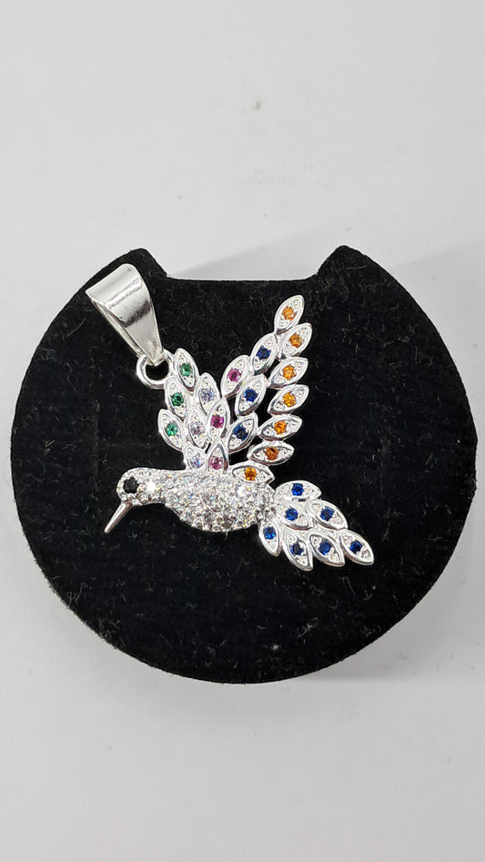 Dije Colibrí Arcoíris Supremo - Plata 925