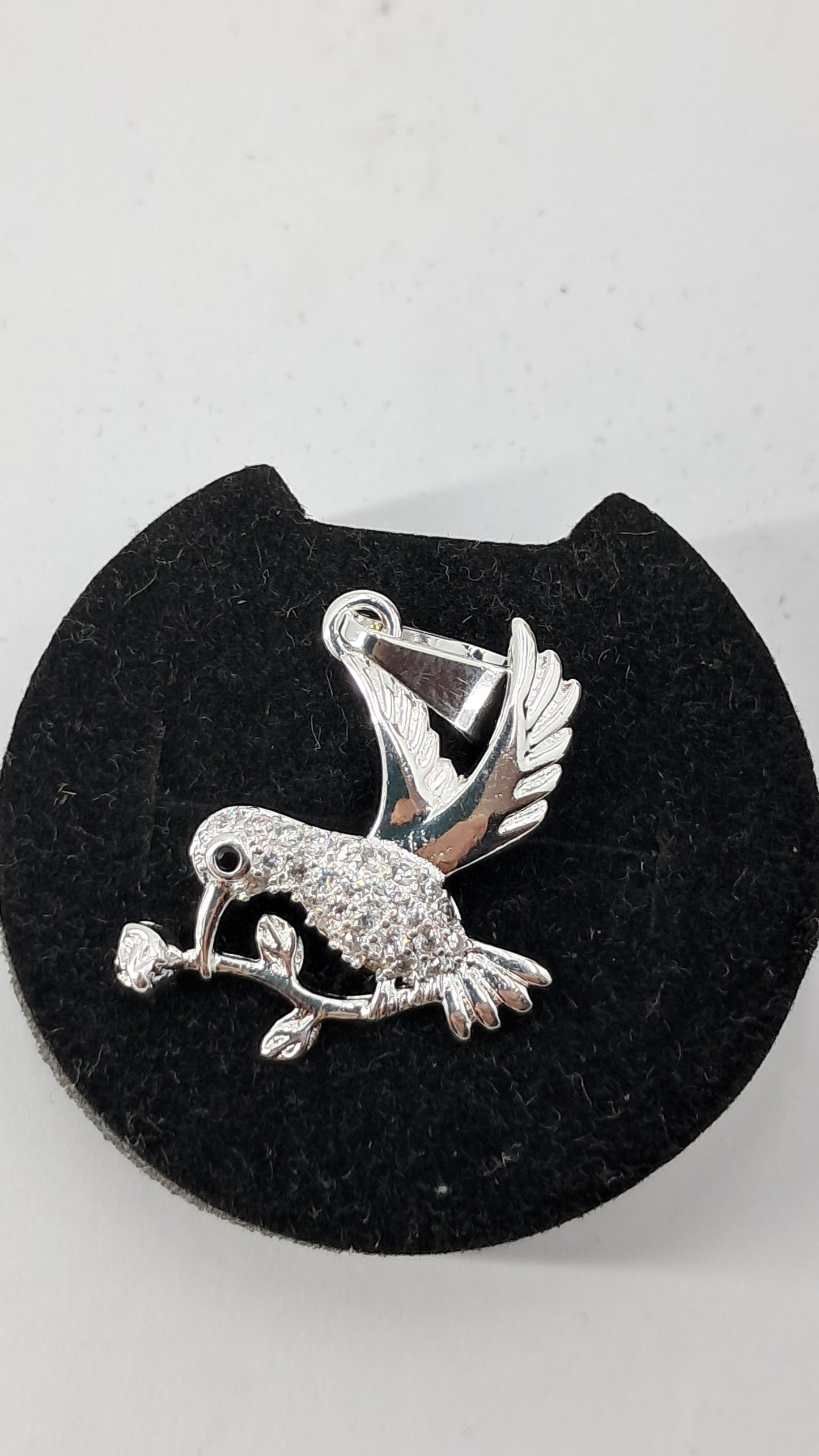 Dije Colibrí Brillante Deluxe - Plata 925