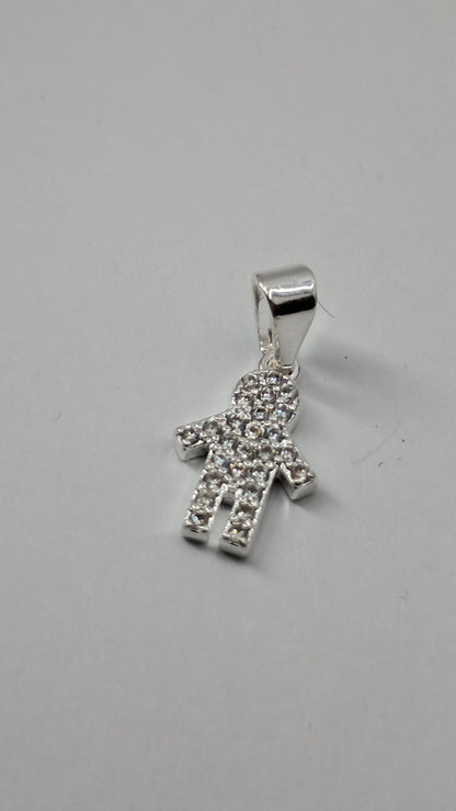 Dije Mi Primer Amor Pavé - Plata 925