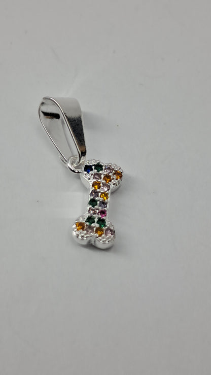 Dije Huellita Arcoíris - Plata 925