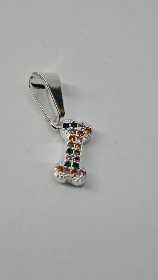 Dije Huellita Arcoíris - Plata 925