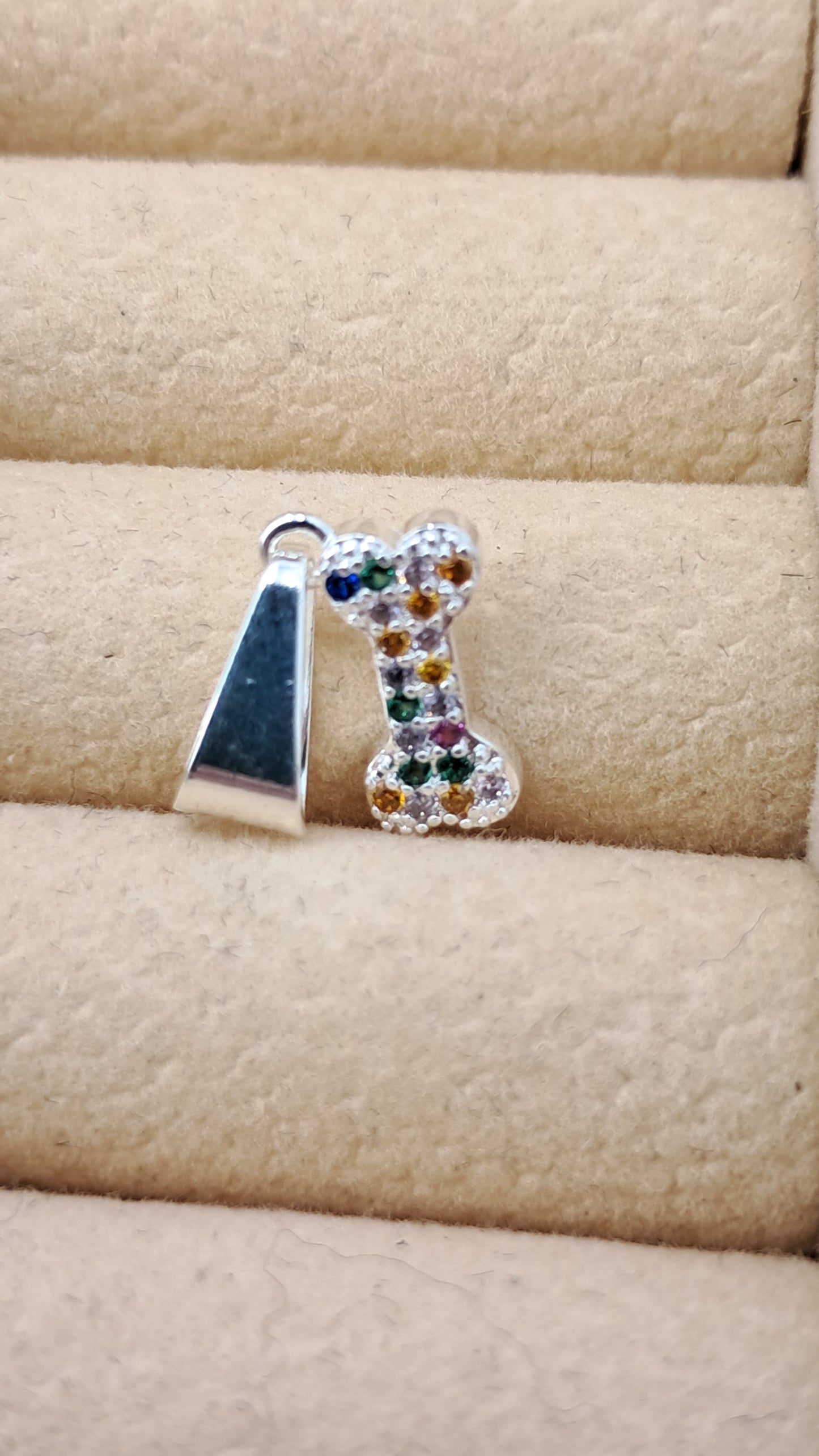 Dije Huellita Arcoíris - Plata 925