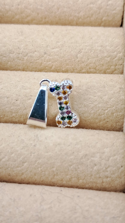 Dije Huellita Arcoíris - Plata 925