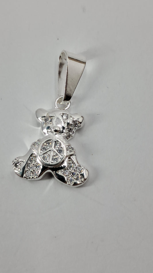 Dije Osito de la Paz Brillante - Plata 925
