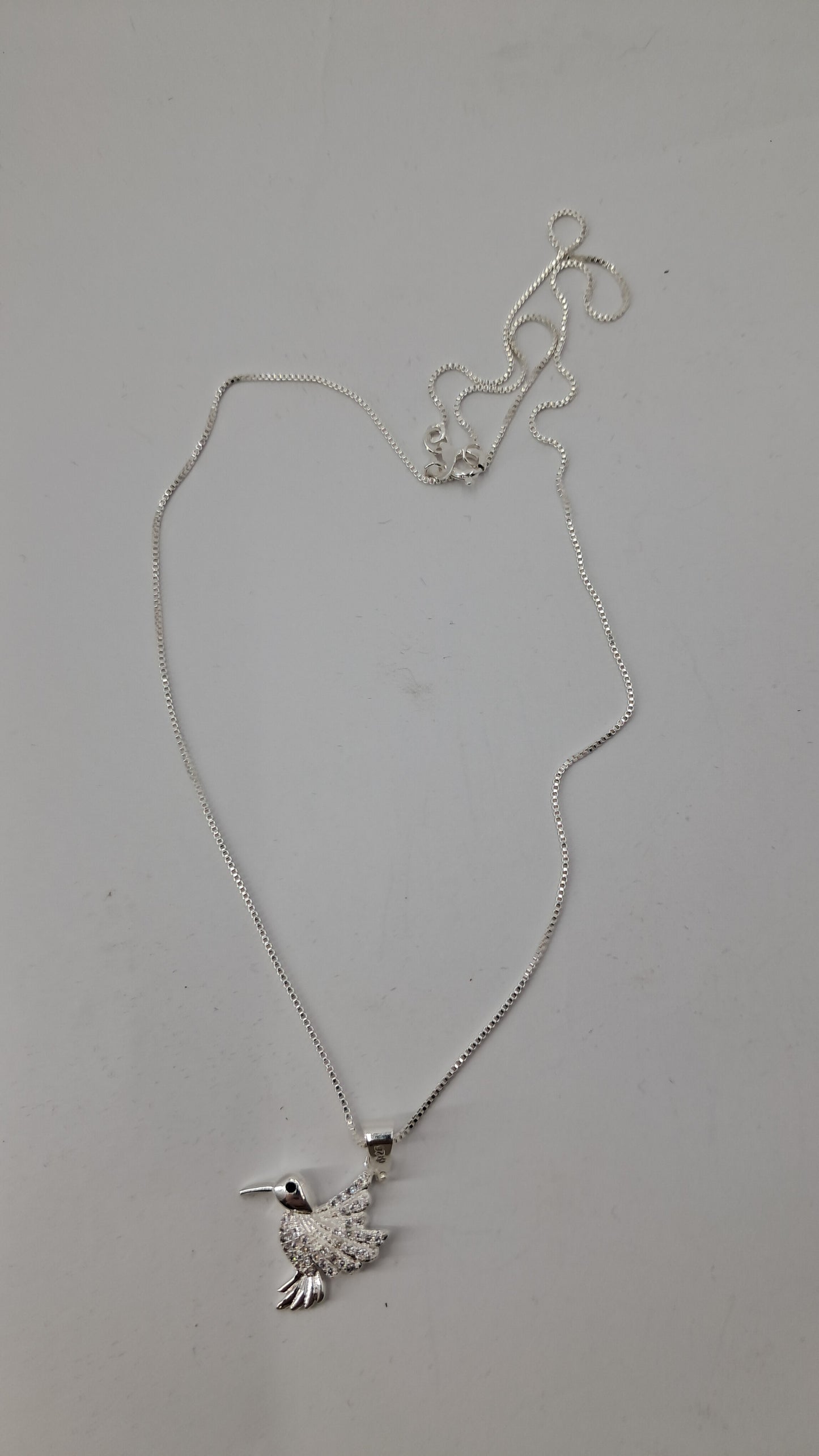 Collar Colibrí Luz Plata 925 – 55 cm