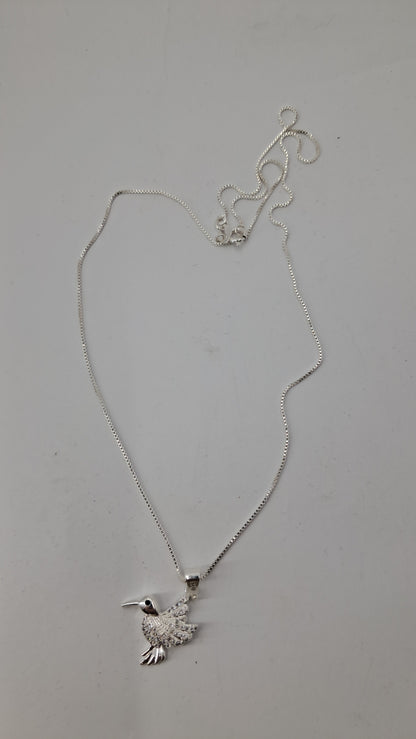 Collar Colibrí Luz Plata 925 – 55 cm