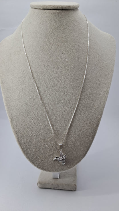 Collar Colibrí Luz Plata 925 – 55 cm