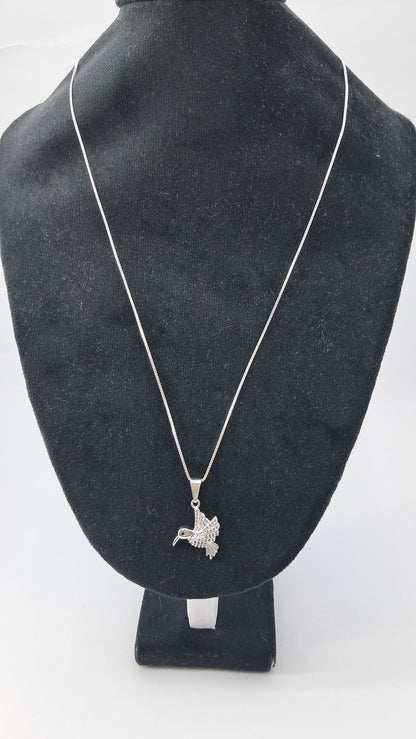 Collar Colibrí Luz Plata 925 – 55 cm