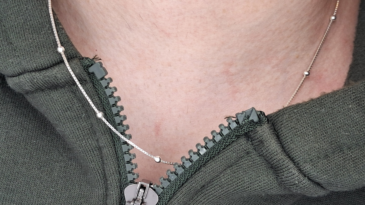 Cadena Plata 925 “Stellar Beads” – 49 cm / 2.3 g