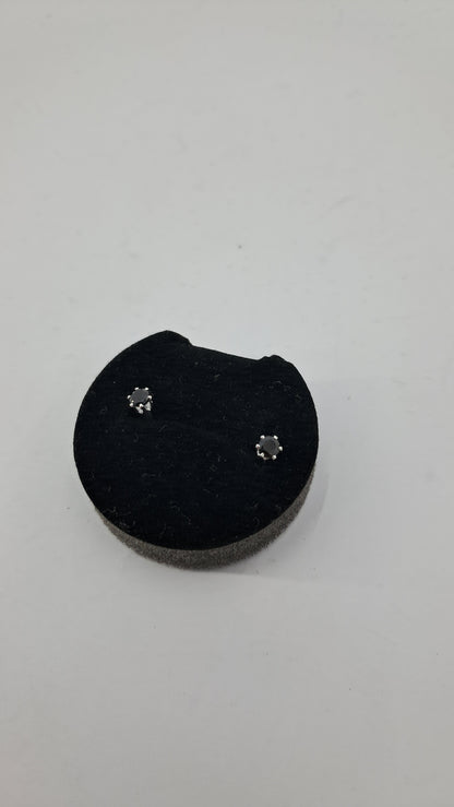 Aros Stardust Noir Negros – Plata 925