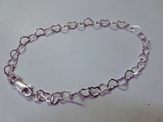 Pulsera de Corazones en Plata 925