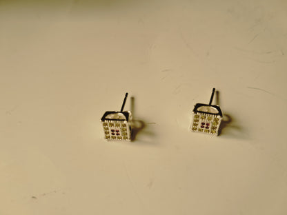 Aros Cuadrados con Detalle Central