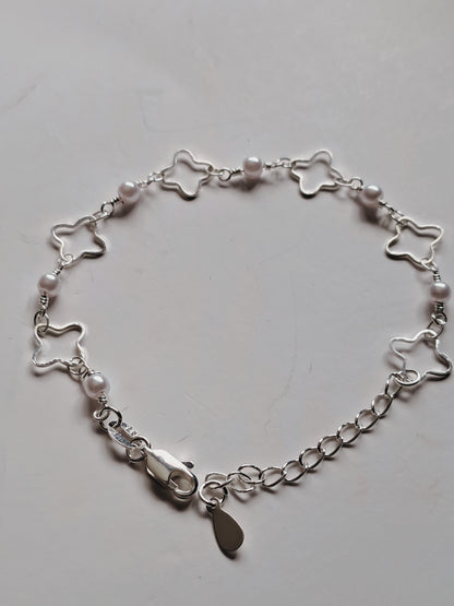 Pulsera Estrellas y Perlas en Plata 925