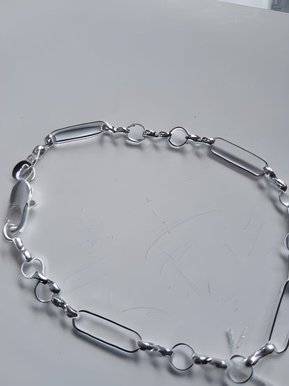 Pulsera Plata 925 Eslabones Mixtos – 20 cm (3 g)