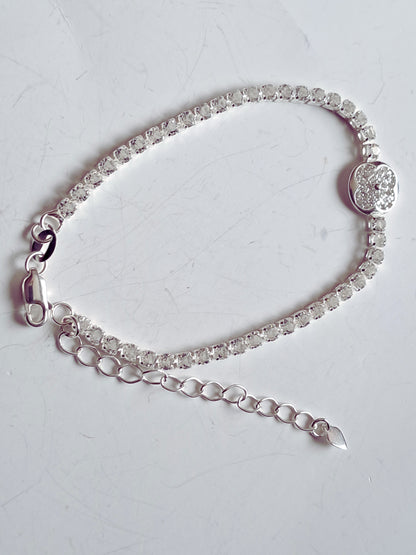 Pulsera Plata 925 — Trébol Pavé y Circonitas