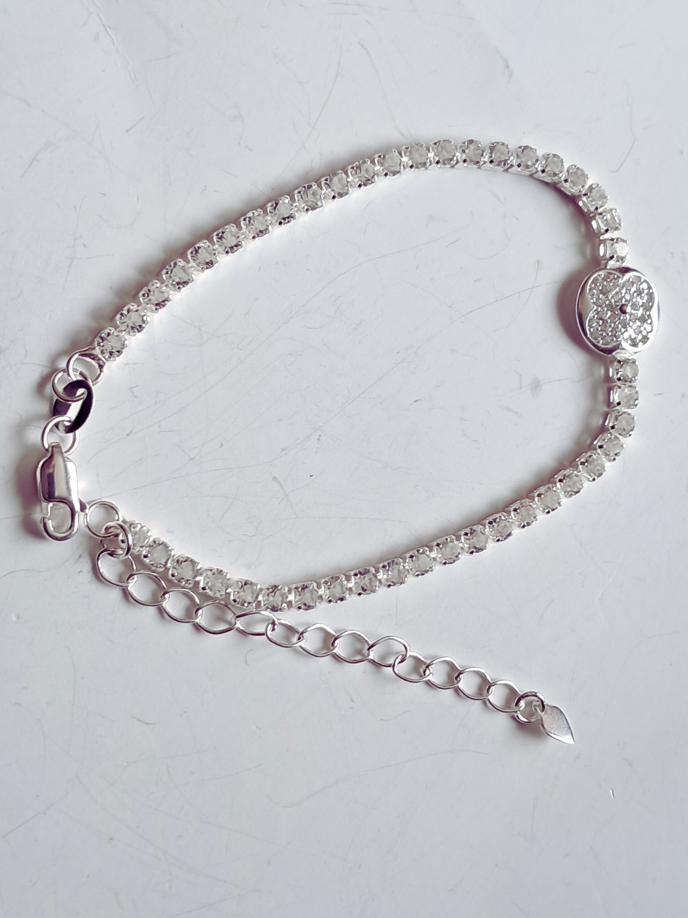 Pulsera Plata 925 — Trébol Pavé y Circonitas