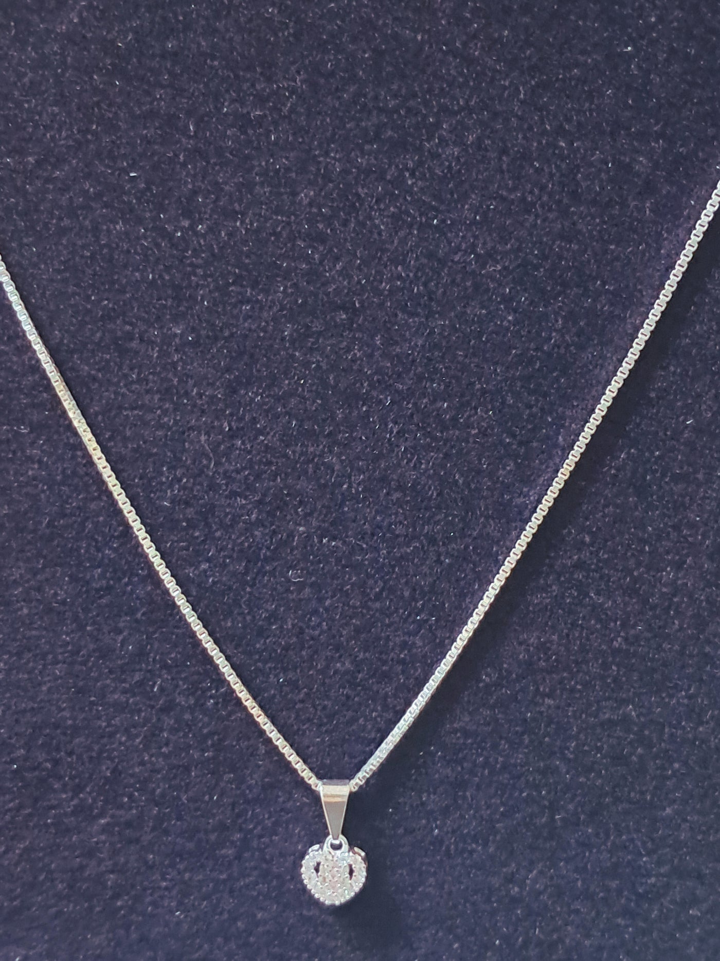 Collar Corazón Circones en Plata 925