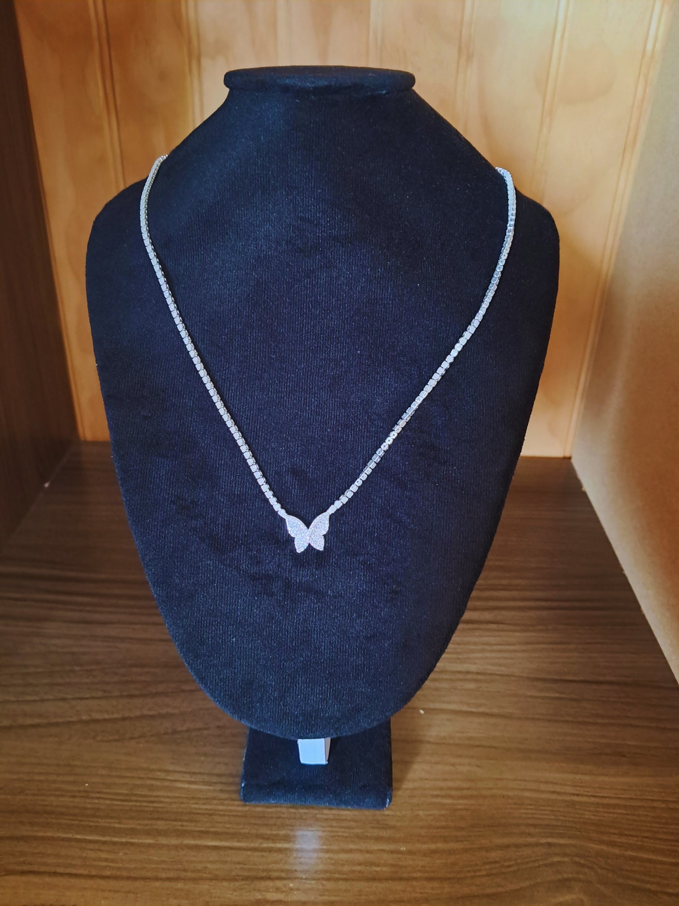 Collar Plata 925 — Colgante Mariposa con Circonitas