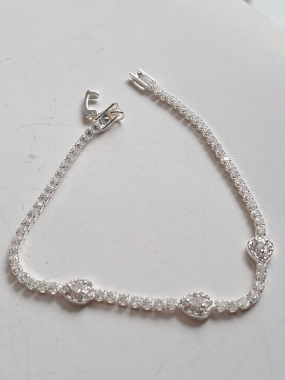 Pulsera Plata 925 — Gotas y Circonitas