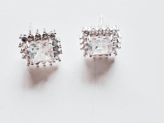 Aros Princesa Plata 925 con Zirconia