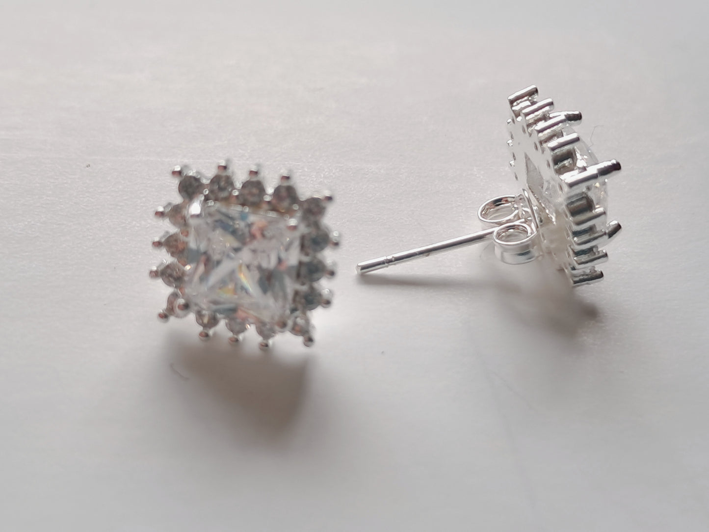 Aros Princesa Plata 925 con Zirconia