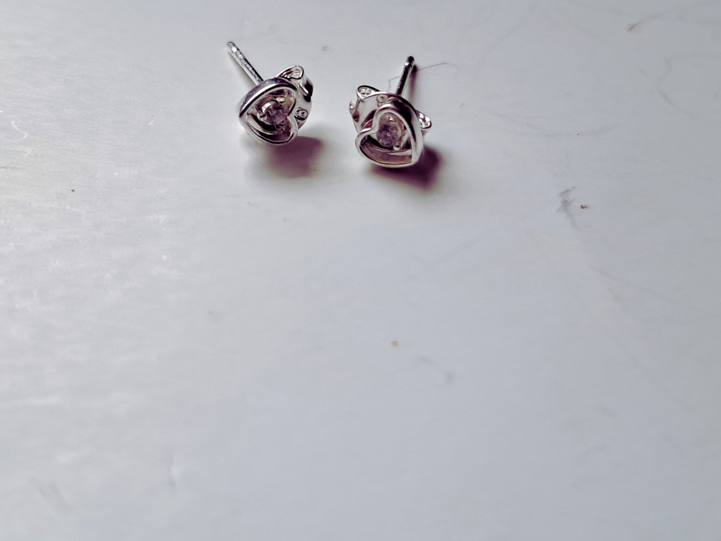 Aretes Corazón con Zircon Plata 925